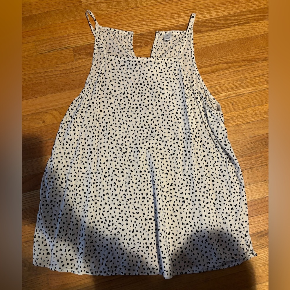 Old Navy Linen Cami Top- Black Speckled Pattern